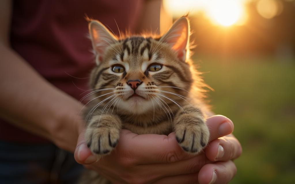 Rescued stray cat